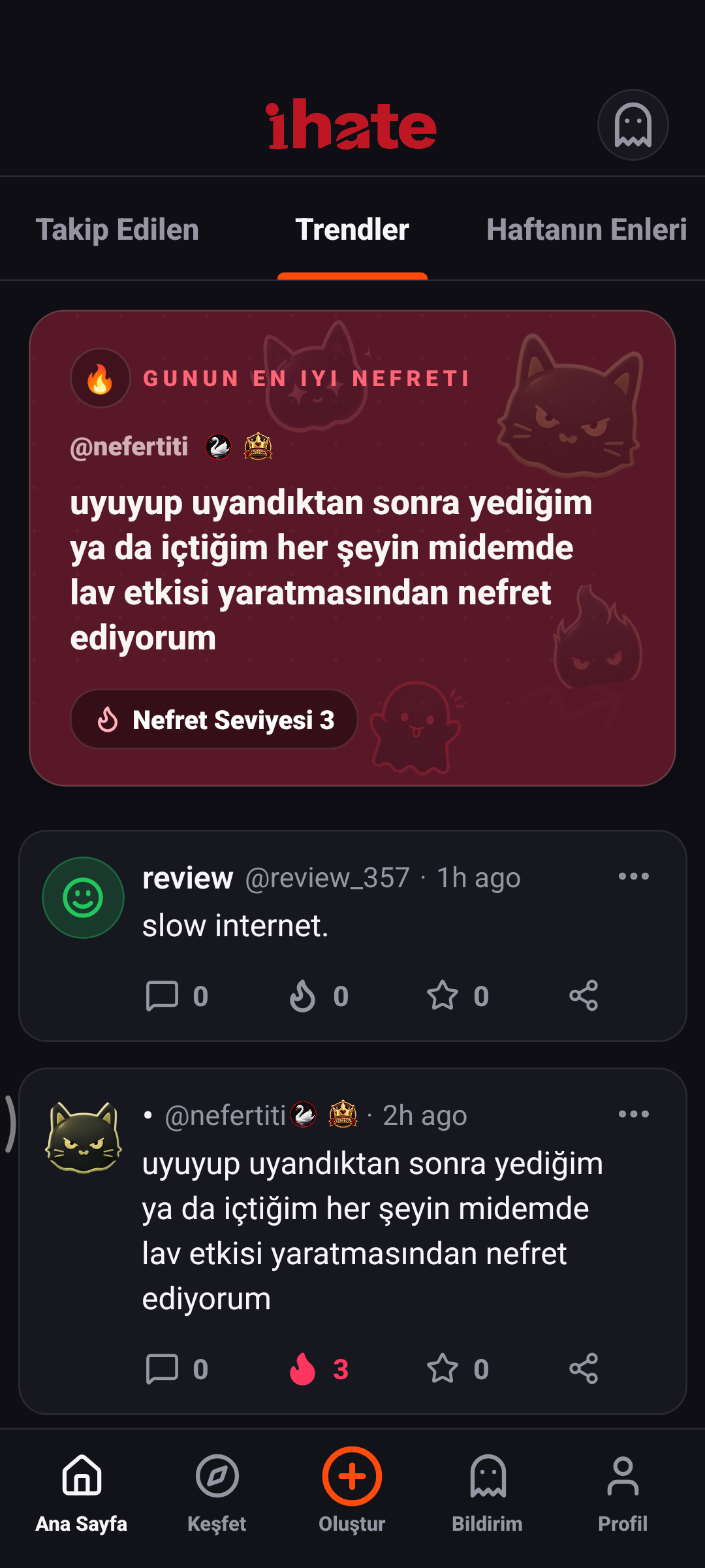 iHate trendler akışı